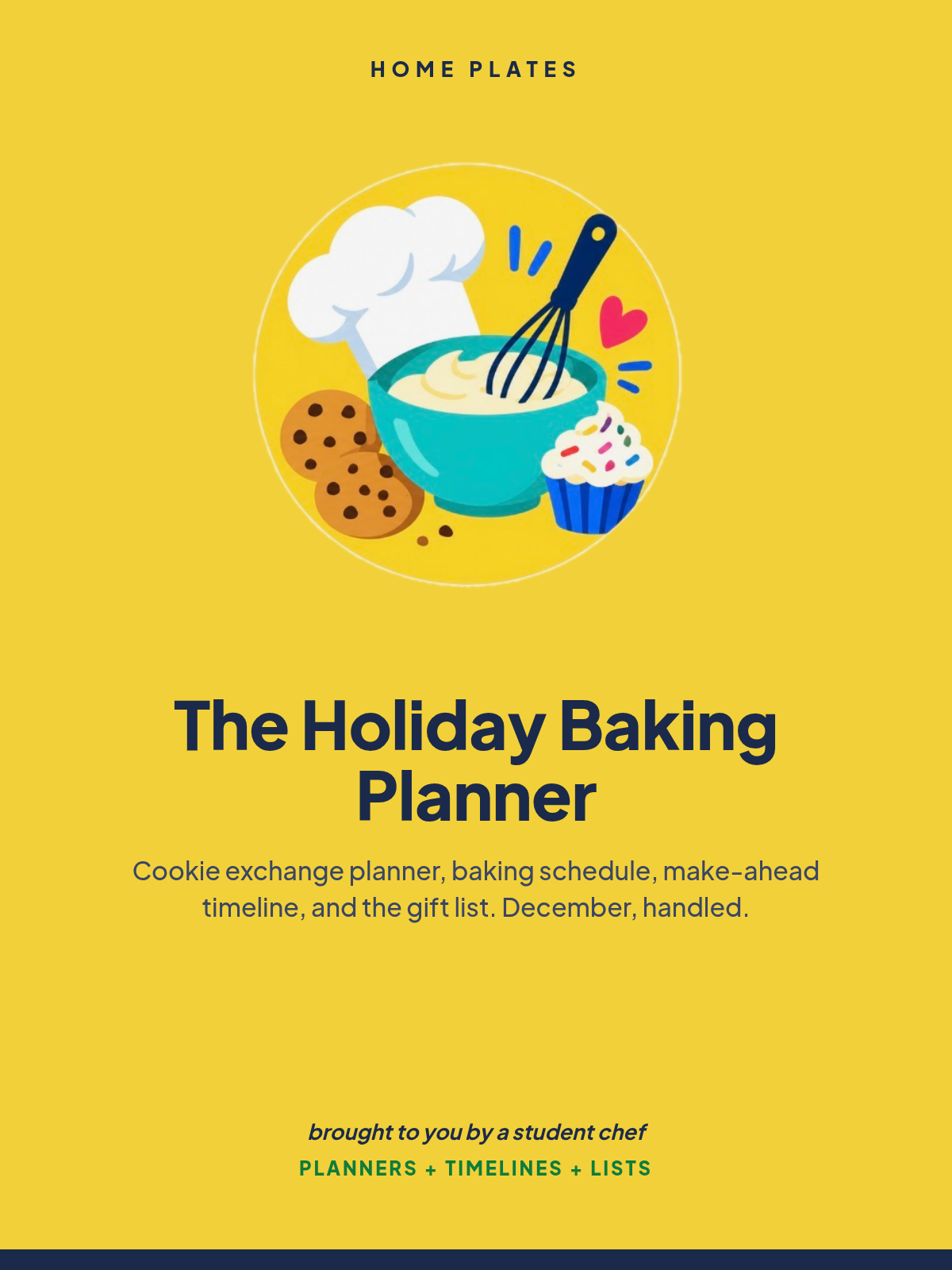 The Holiday Baking Planner cover